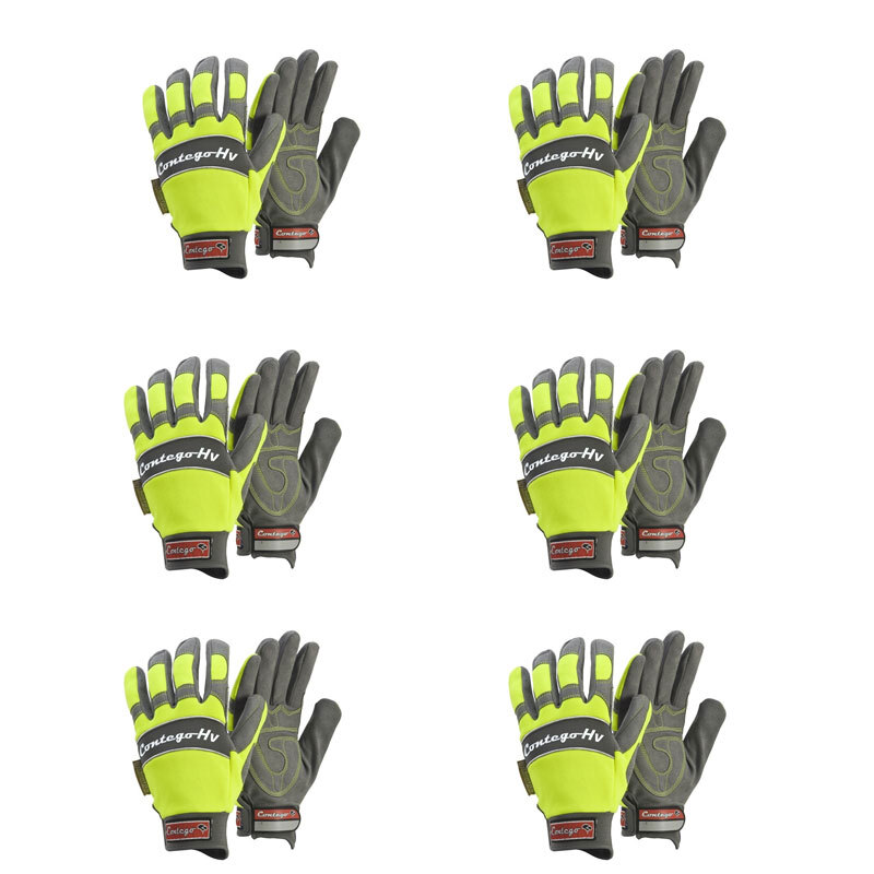 Contego original Hi-Vis Gloves - LARGE - Pack of 6