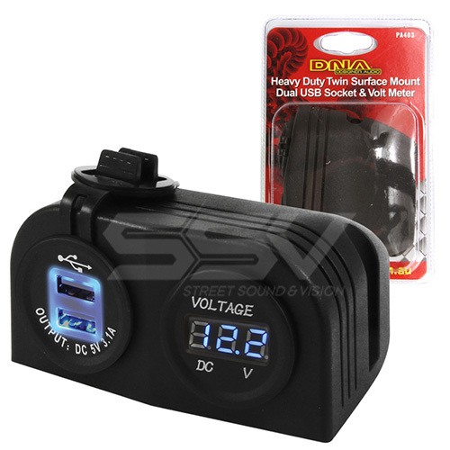 DNA PA403 Heavy Duty Surface Dual USB/Volt Meter
