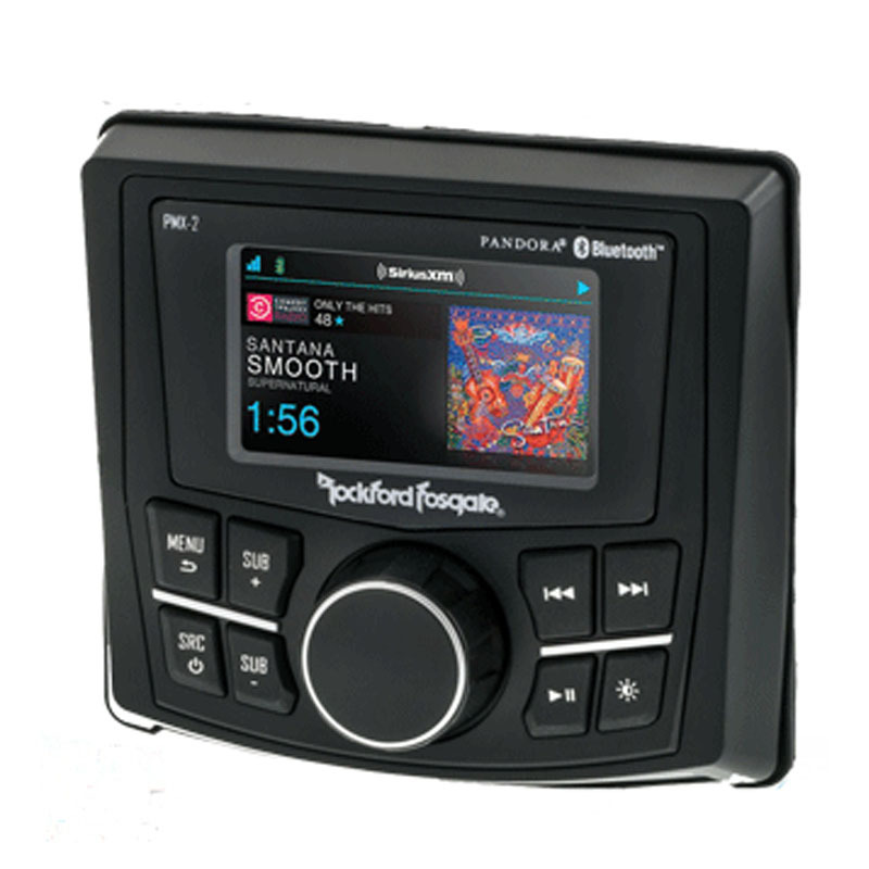 Rockford Fosgate PMX-2 Punch Marine/Motorsport Compact AM/FM/WB Digital Media Receiver 2.7" Display