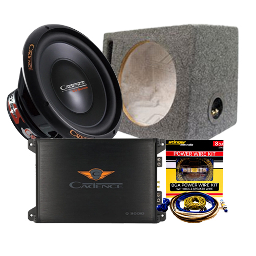 Cadence Car Audio Amp & Sub Pack Q3001D | CV12D2 | ASC512SP | STK8