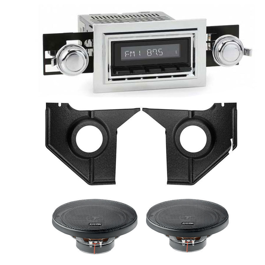 RetroSound To Suit Ford Mustang 1974-1986 with Focal Speakers & kick panels