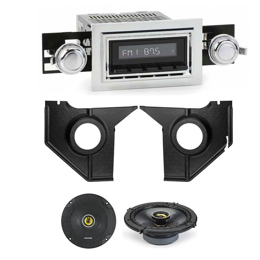 RetroSound To Suit Ford Mustang 1974-1986 with Kicker Speakers & kick panels