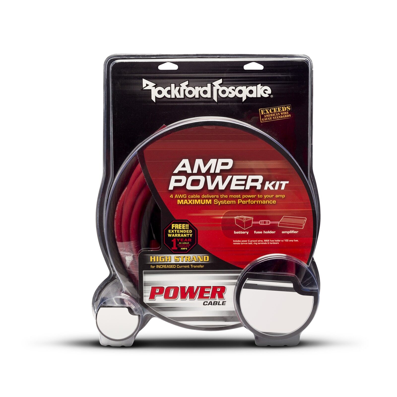 Rockford Fosgate RFK1D Dual Amp 1/0 AWG Dual Amp Wiring Kit