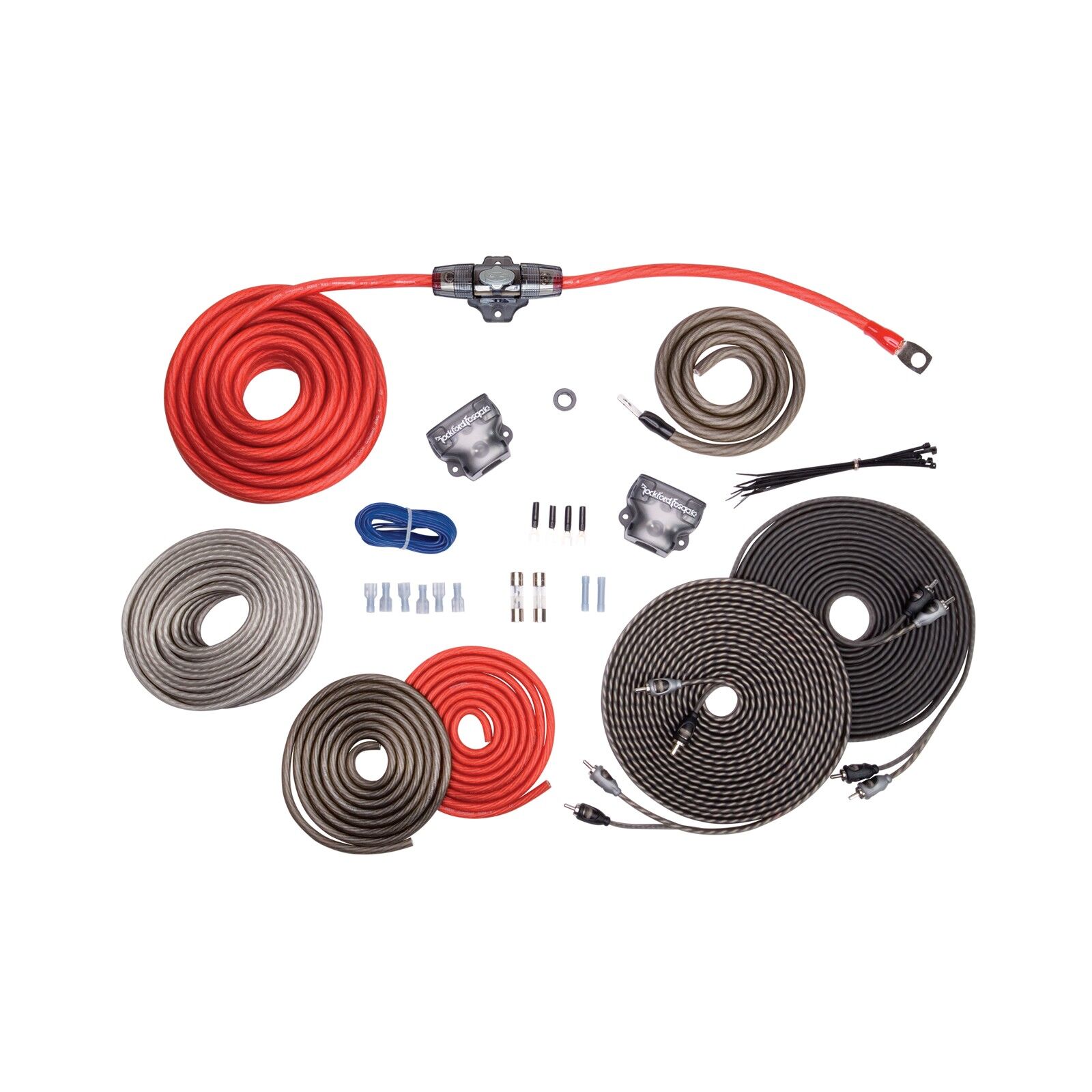 Rockford Fosgate RFK4D 4 AWG Complete Dual Amp Installation Kit