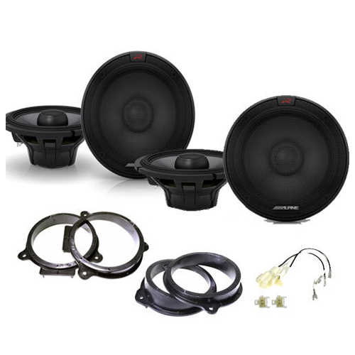 Alpine R-Series 6-1/2″ Front & Rear Speaker with spacers to suit Ford FG