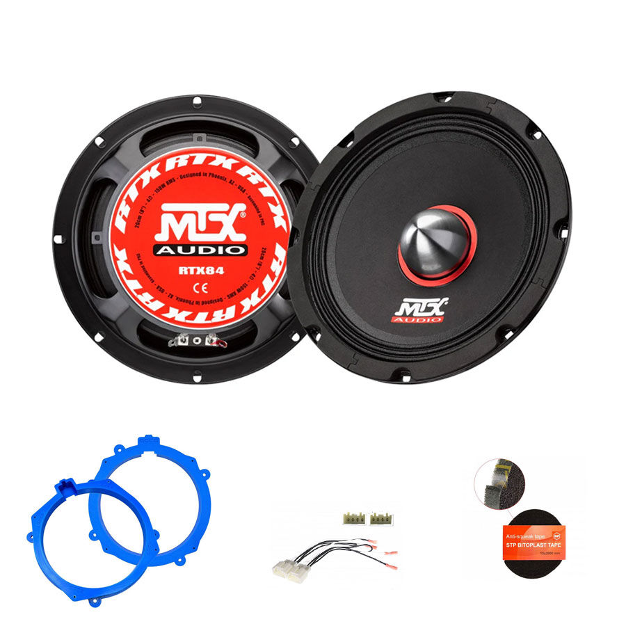 MTX Audio RTX Series 150W 8 Midrange Speaker & fitting Accessories to suit Mazda vehicles