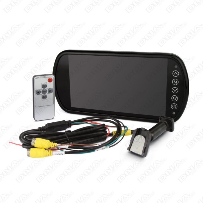 DNA Car Audio RVM72 7-Inch AHD 2 Channel Rear View TFT-LCD Monitor (Mirror-Style Design)