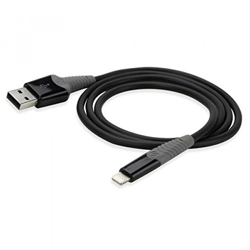 Scosche StrikeLine LED 0.9m Rugged Charge & Sync Cable for Lightning Devices - Black