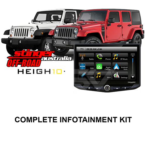 Stinger HEIGH10 Infotainment Kit To Suit JEEP Wrangler JK 07-10
