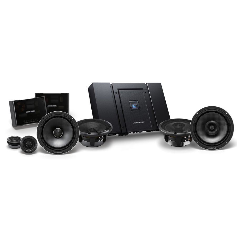 Alpine Status Full System Bundle | HDZ-65C Components, HDZ-65 Coaxials & HDA-F60 DSP-Ready Amp