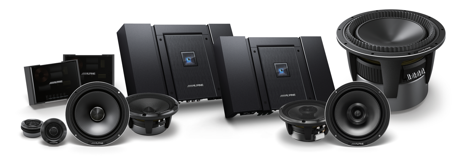 Alpine Status Full System Audiophile Bundle | Hi-Res 2-Way Components, Coaxials, Dual Amps & 11" Subwoofer