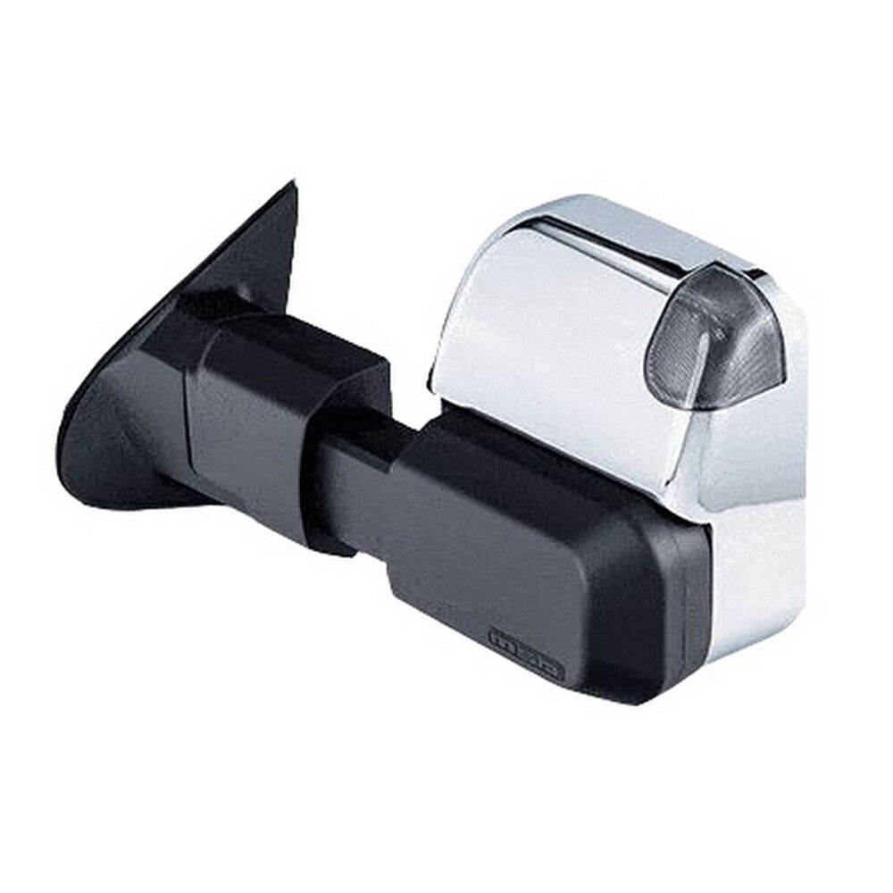 MSA 4x4 TM1153 Towing Mirrors fits Mitsubishi Triton 2015-02/2024 Chrome Electric BSM Indicators Powerfold