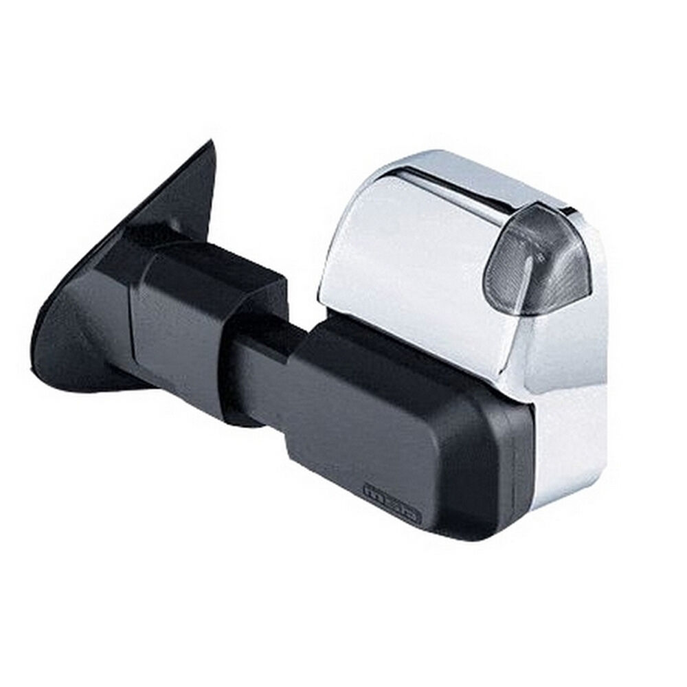 MSA 4x4 TM1155 Towing Mirrors fits Mitsubishi Triton 2015-02/2024 Chrome Electric Heated BSM Indicators Powerfold