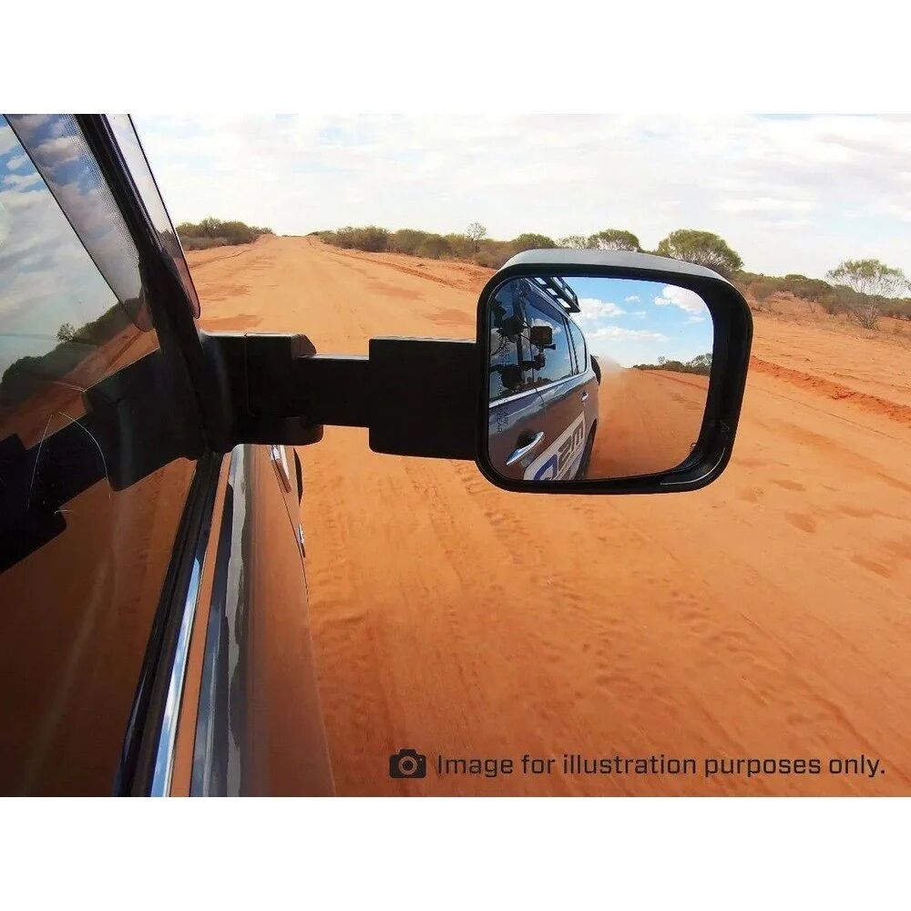 MSA 4x4 Towing Mirrors To suit Land Cruiser 200 Series 2007-on Black TM300