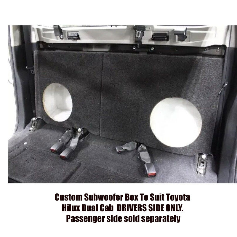 Soundwaves Custom Subwoofer Box To Suit Toyota Hilux Dual Cab 2014–2021 12″ Subwoofer Box