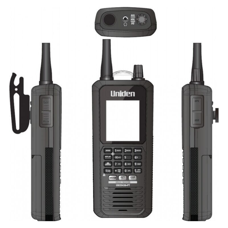 Uniden UBCD436-PT Digital Handheld Scanner - CFA & DELWP Pre-Programmed, APCO P25 Phase 1 & 2