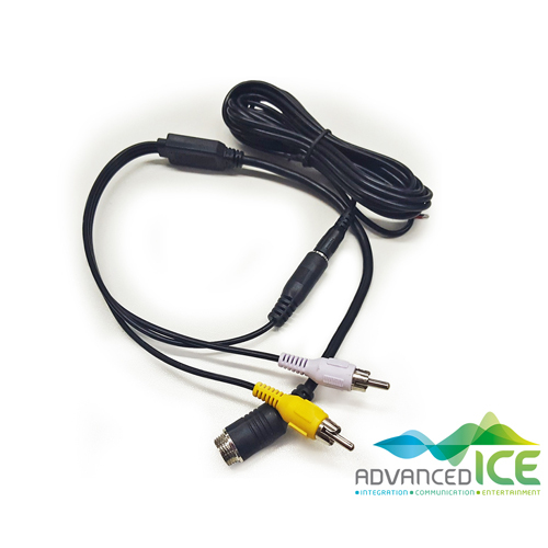 4-pin Camera Cable Adapter provides RCA, Power & Earth