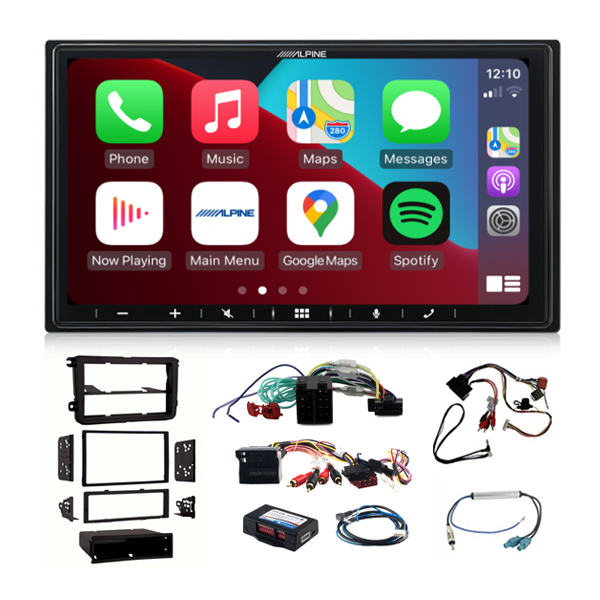 Head Unit Upgrade Package with Alpine iLX-W650E To Suit Volkswagen Most Vehicles Compatibility List From Description