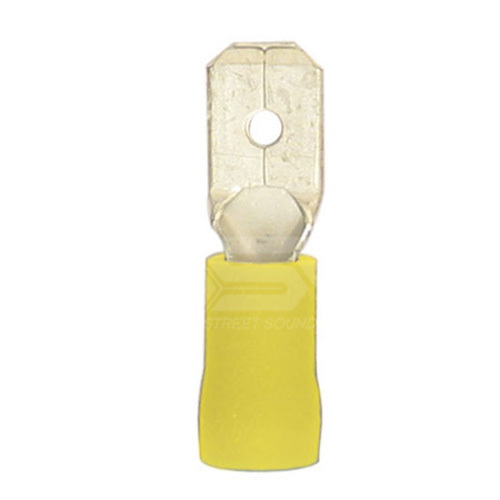 DNA WCI187 6.4mm Male Spade Yellow Terminal 100 Pk