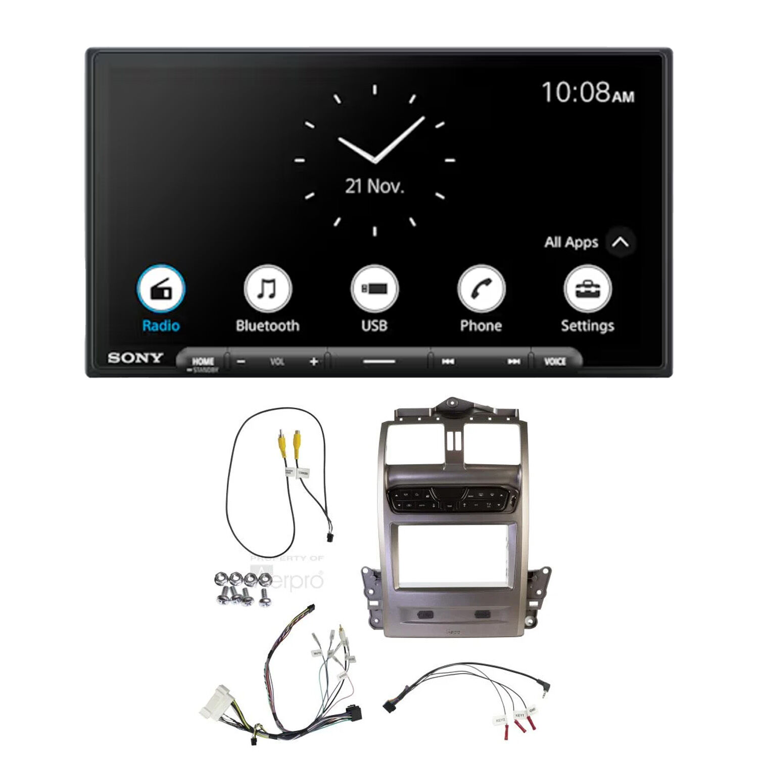 Sony XAV-AX6000 & Aerpro FP9750GK Install Kit Suits Ford Falcon BA-BF & Territory SX-SY