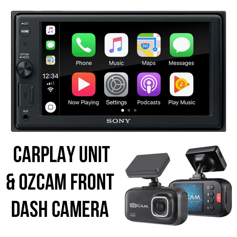 Sony XAVAX1000 6.2 Apple CarPlay with front dash camera