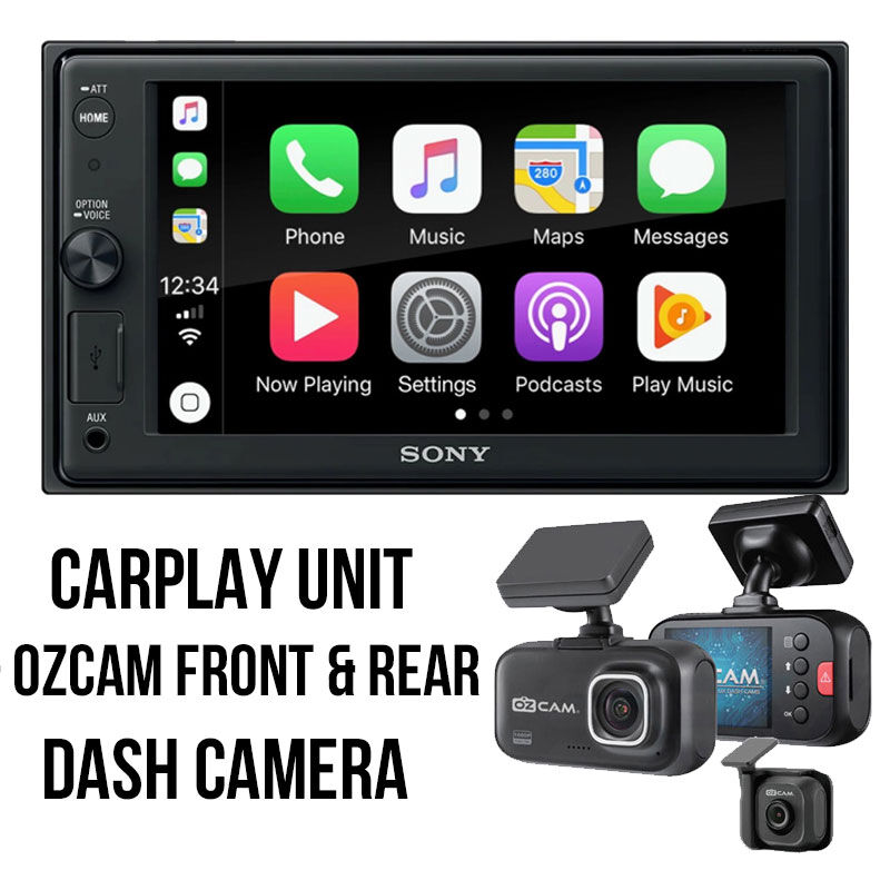 Sony XAVAX1000 6.2 Apple CarPlay with front & Rear dash camera