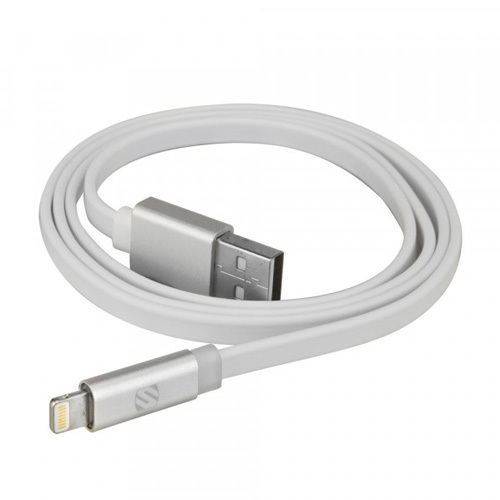 Scosche FlatOut LED 0.9m Charge & Sync Cable with LED Indicator for Lightning devices - White