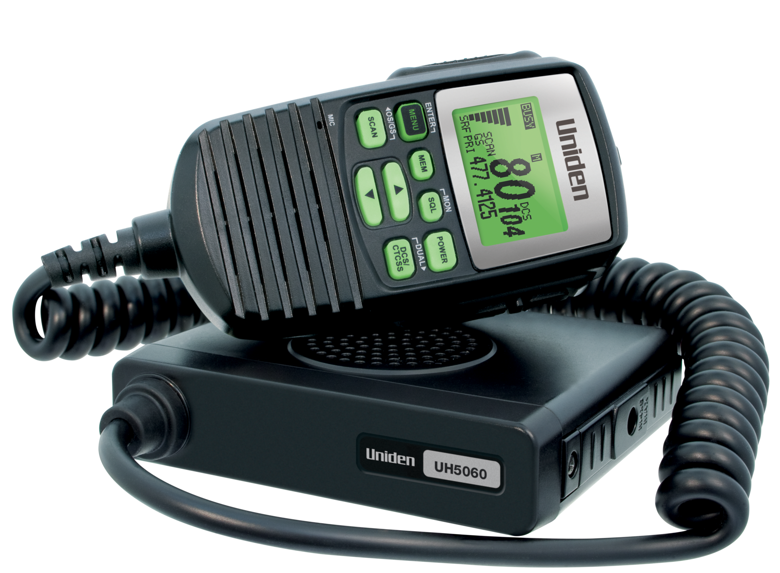 Uniden UH5060 Mini UHF CB Mobile with Uniden AT880 TWIN Antenna