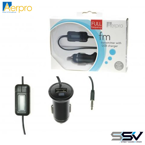 Aerpro ADM200TC Full frequency fm transmitter with usb charger