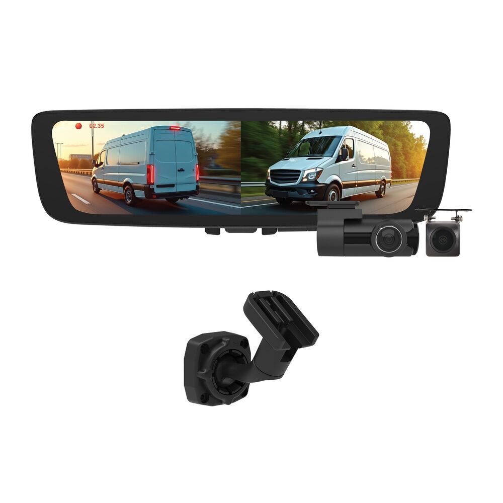 Aerpro AEM2RB12 9.6 Inch Digital E-mirror With Front & Rear Dvr Cameras To Suit Mercedes Benz, Renault & Volkswagen