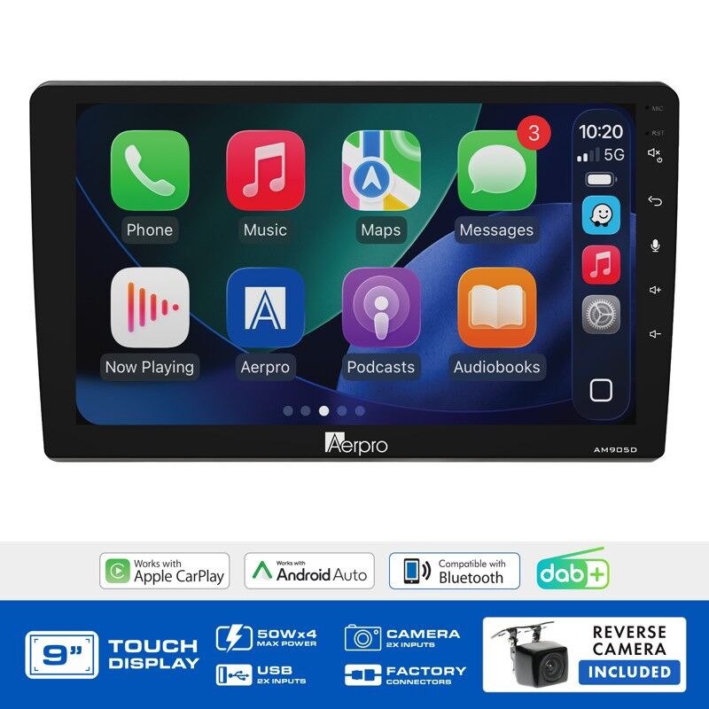 Aerpro AMDVW13 9" Wireless CarPlay & Android Auto Multimedia Kit To Suit Volkswagen Various Models 2006-2015