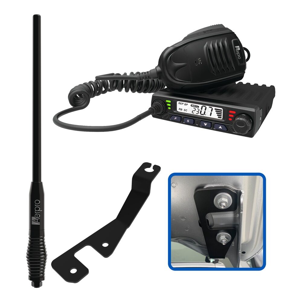 Aerpro APFOCBE2 Compact 5w Uhf Cb Kit To Suit Ford Ranger 2022-on