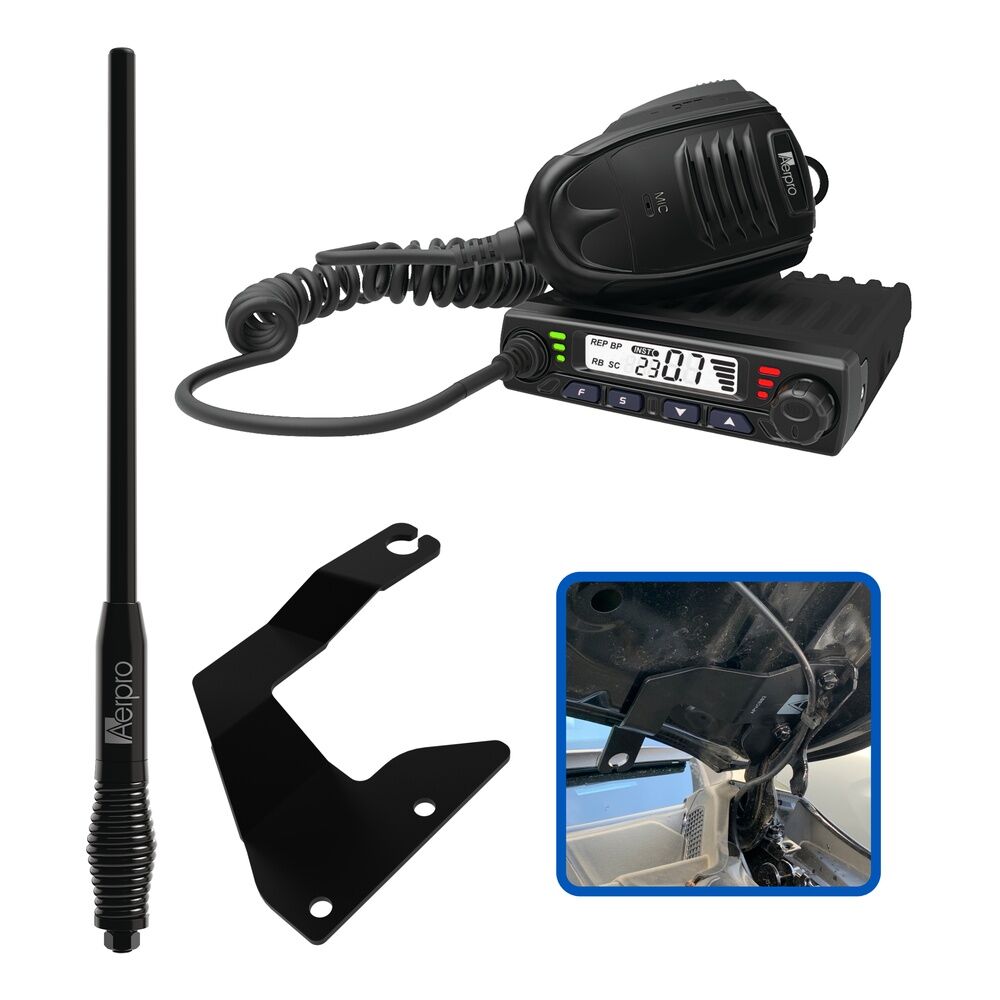 Aerpro APJPCBE1 Compact 5w Uhf Cb Kit To Suit Jeep Grand Cherokee 2011-2021