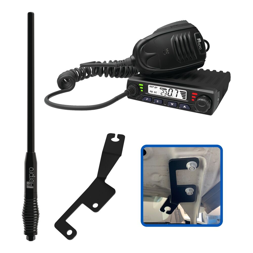 Aerpro APNICBE1 Compact 5w Uhf Cb Kit To Suit Nissan Navara 2015