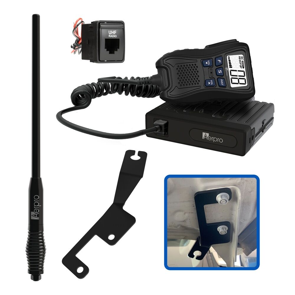 Aerpro APNICBH1 Hideaway 5w Uhf Cb Radio Kit To Suit Nissan Navara 2015