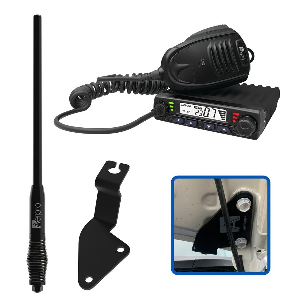 Aerpro APTYCBE1 Compact 5w Uhf Cb Kit To Suit Toyota Hilux & Fortuner 2015-on