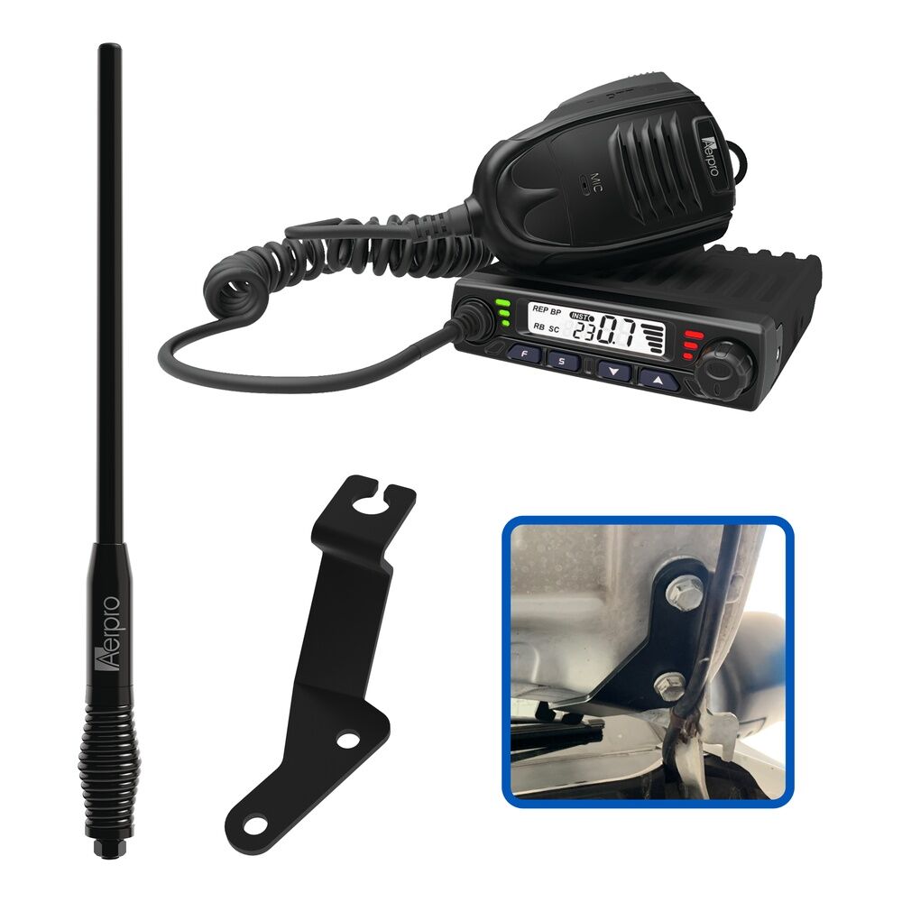 Aerpro APTYCBE3 Compact 5w Uhf Cb Kit To Suit Toyota Hilux 2005-2015