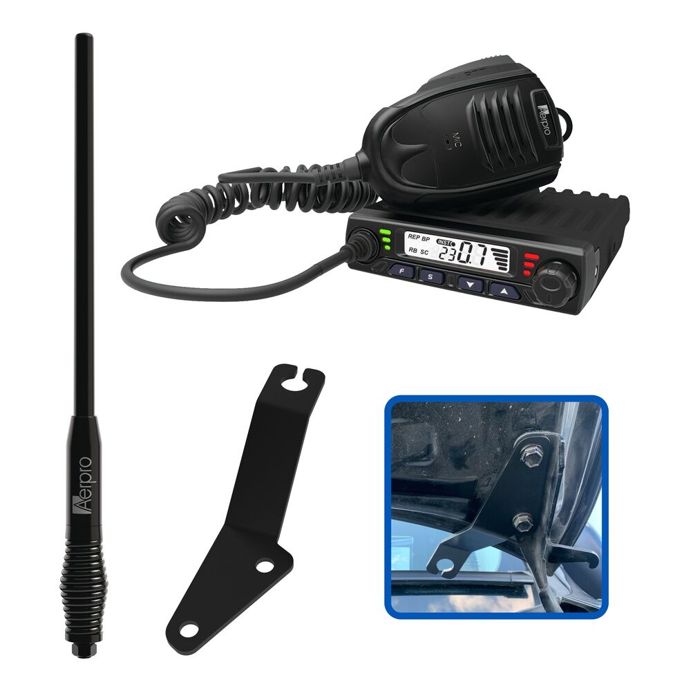 Aerpro APTYCBE4 Compact 5w Uhf Cb Kit To Suit Toyota Prado 2009-2017