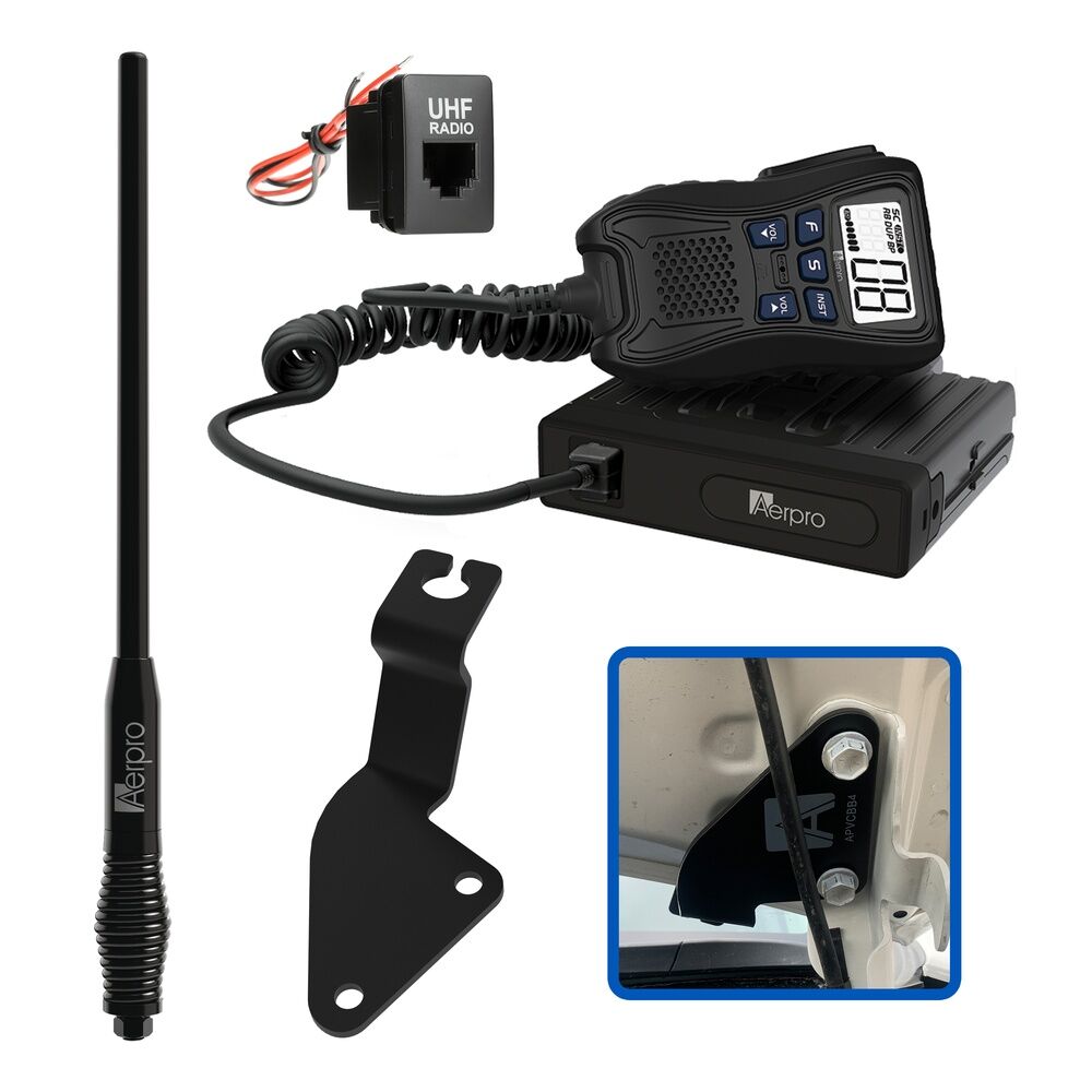 Aerpro APTYCBH1 Hideaway 5w Uhf Cb Radio Kit To Suit Toyota Hilux 2015-on