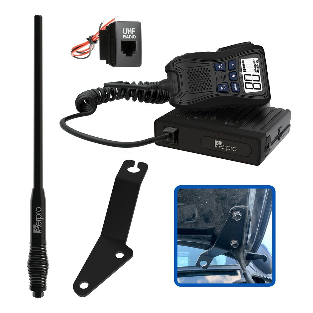 Aerpro APTYCBH4 Hideaway 5w Uhf Cb Radio Kit To Suit Toyota Prado 2009-2017