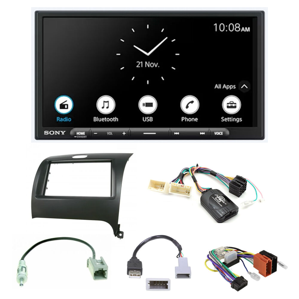 Sony XAV-AX4000 Head unit pack to suit Kia Cerato YD 2013–2018 (Compatible with factory non- Amplified System only)