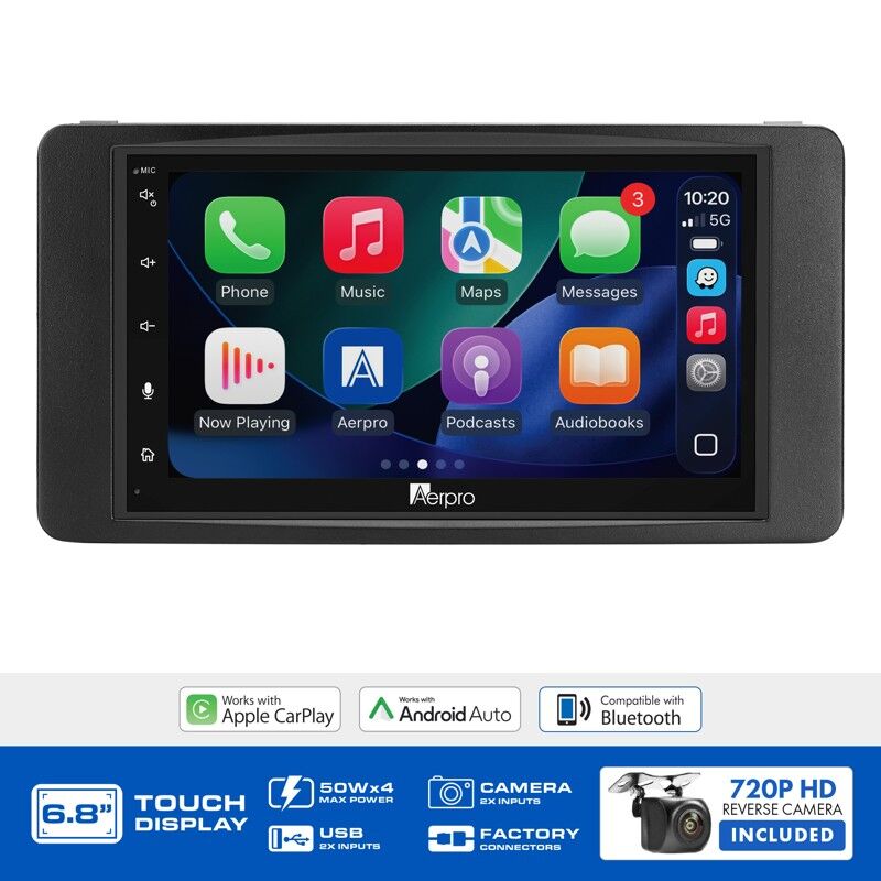 Aerpro AX8100K2 6.8" Wireless CarPlay & Android Auto Multimedia Receiver To Suit Mitsubishi Lancer 2013-2017