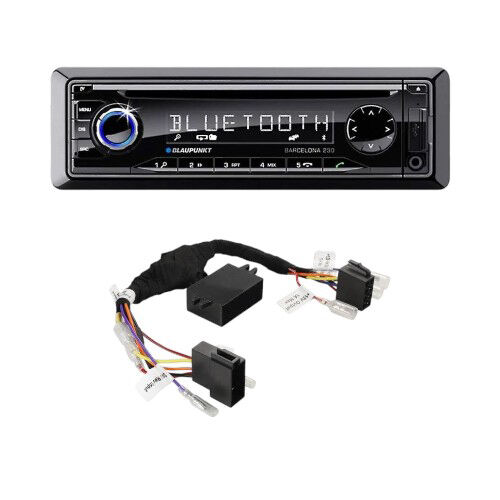Blaupunkt BARCELONA230 Car Radio Single Din Bluetooth DVD/CD/USB Receiver with Aerpro APC24 24V to 12V Converter To Suit Aftermarket Head Units