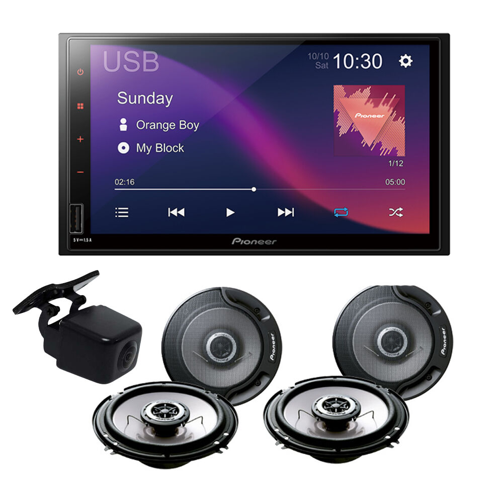 Pioneer Ultimate Car Audio & Safety Bundle Head Unit + Speakers + Reversing Camera