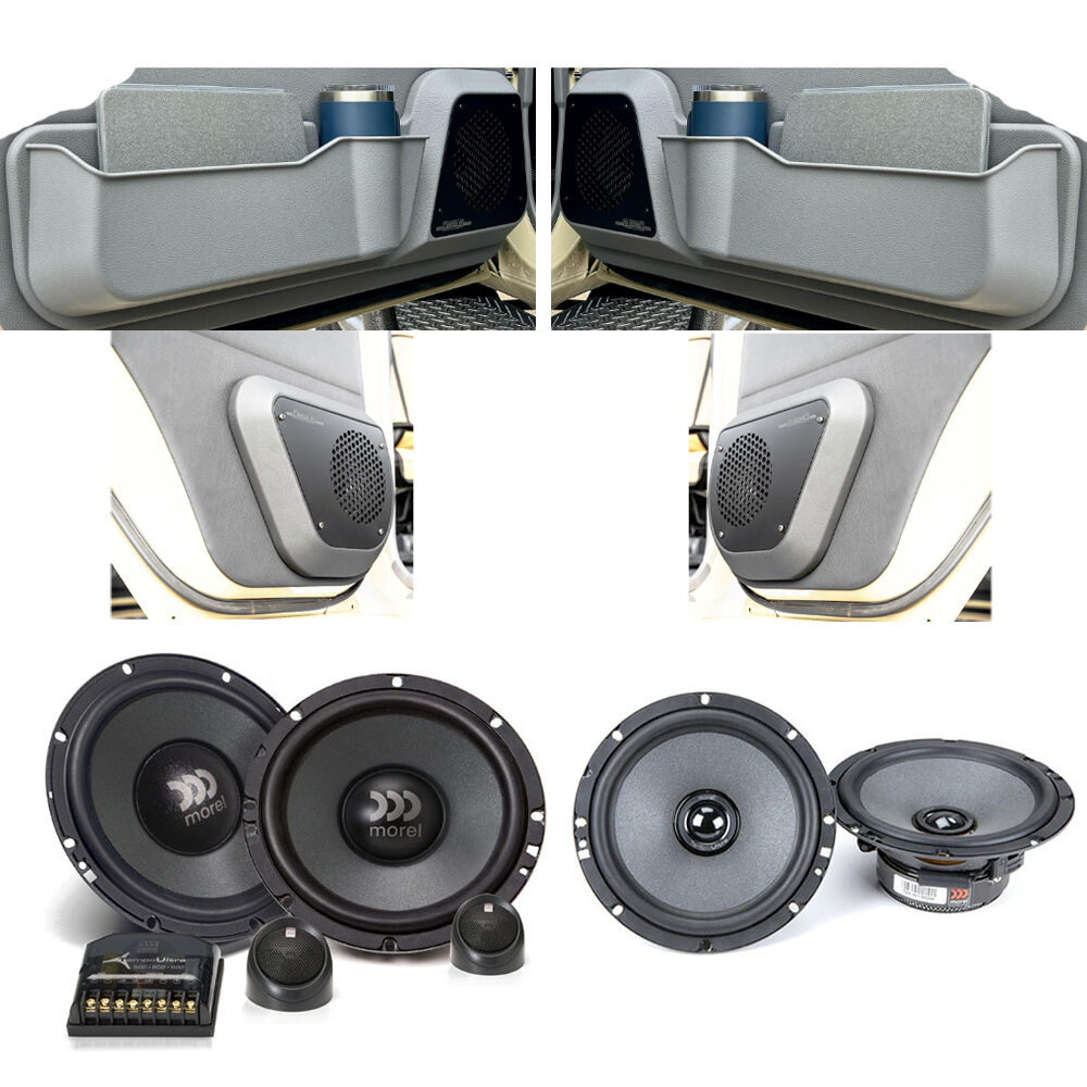 Morel Tempo Ultra 602 Front & Rear Speakers & DOTI Front and Rear Premium Door Pods Package To Suit 79 Series Dual Cab + 76 Wagon
