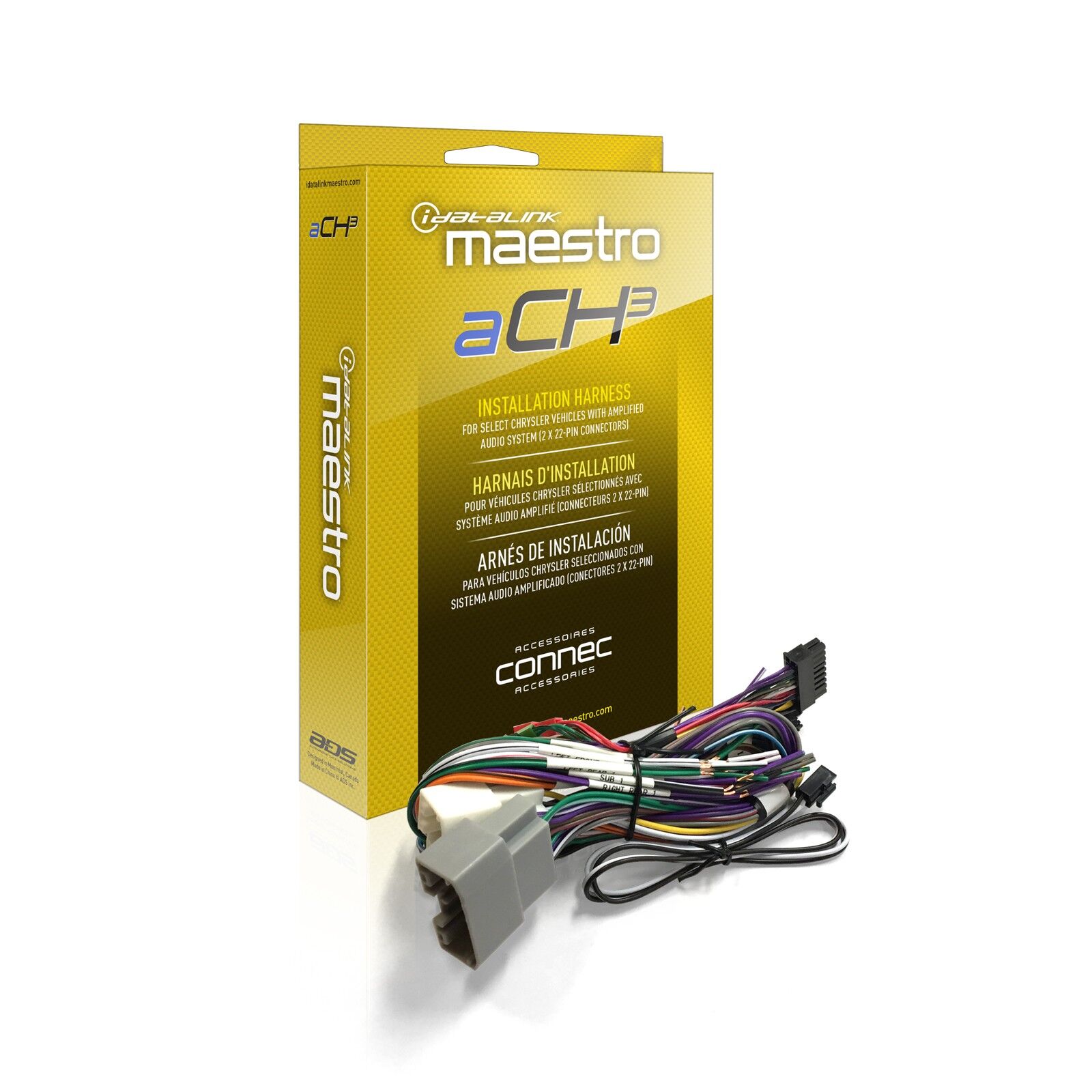 Rockford Fosgate HRN-AR-CH3 DSR1 Amp Replacement T-Harness for Select Chrysler Vehicles