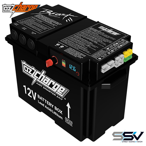 OzCharge OCBEASTDCS 12V Beast Battery Box with 30A DC DC / Solar MPPT