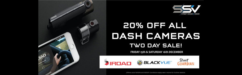 Dash Camera Sale this weekend at Street Sound Vision