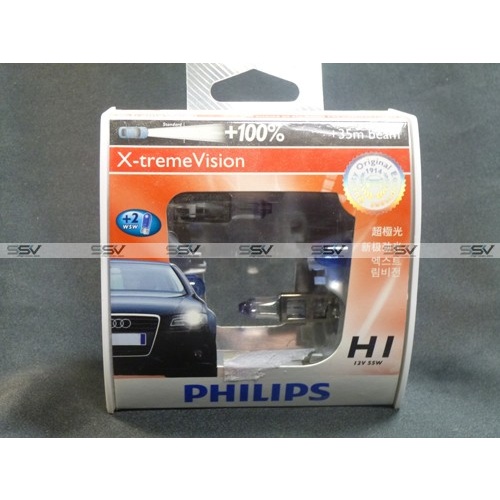Philips 12258XVSM X-Treme Vision Headlight Bulb H1 12V 55W 