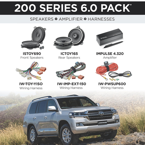 Focal Amplifier & Speakers To Suit Toyota LandCruiser 200 Series 6.0 Pack